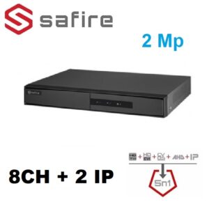 DVR 5in1 8 Canali + 2 IP 2 Megapixel LITE H265